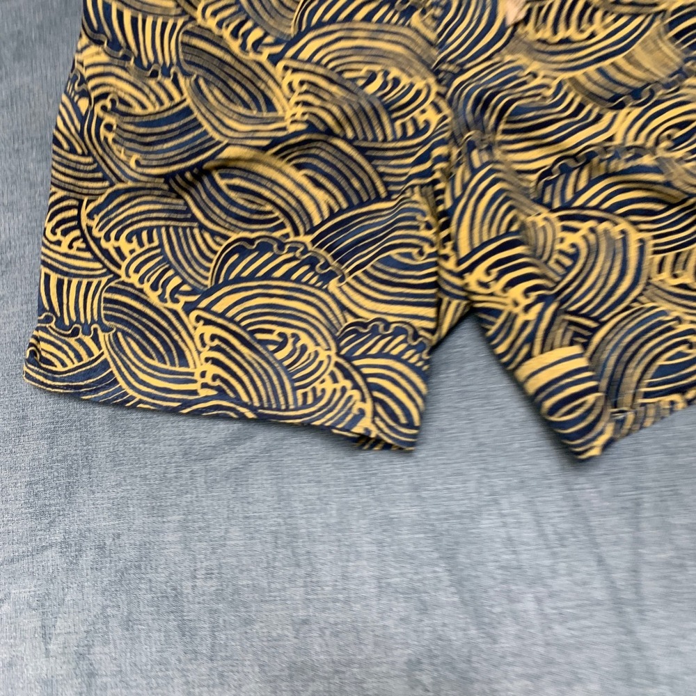 Patagonia Wavefarer Board Shorts Mens 32 Yellow Blue Waves Drawstring Summer - Picture 11 of 15